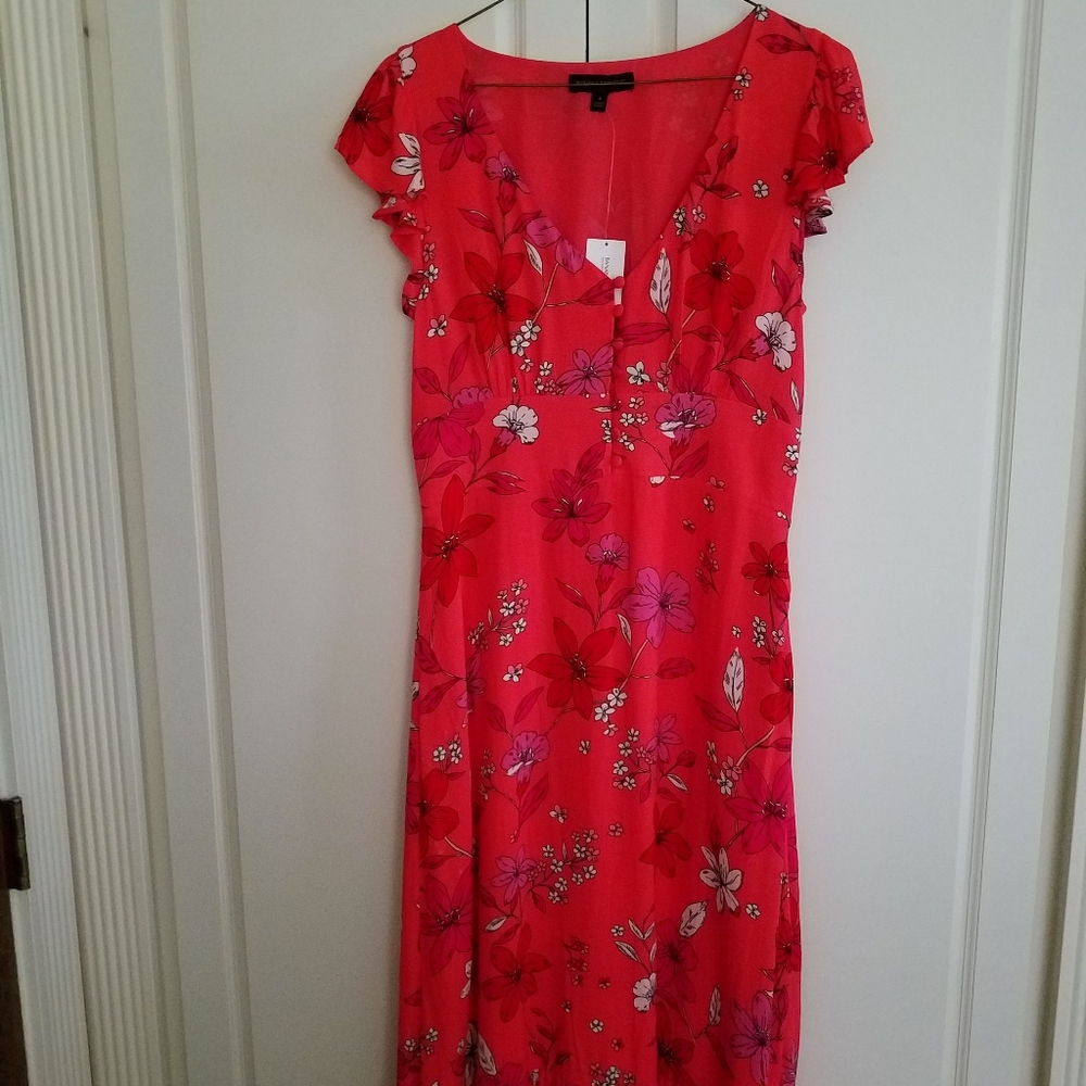 Banana Republic ECOVERO red floral dress